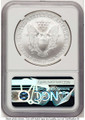 2008-W S$1 Burnished American Silver Eagle Coin NGCX 10 - Reverse of 2007 coin back image