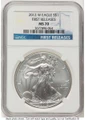 2012-W S$1 Burnished American Silver Eagle Coin NGC MS70 - First Strike coin front image
