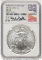 2012-W S$1 Burnished American Silver Eagle Coin NGC MS70 coin front image