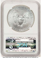 2012-W S$1 Burnished American Silver Eagle Coin NGC MS70 coin back image
