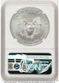 2019-W S$1 Burnished American Silver Eagle Coin NGC MS70 coin back image