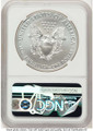 2019-W S$1 Burnished American Silver Eagle Coin NGC MS70 coin back image