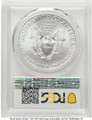 2019-W S$1 Burnished American Silver Eagle Coin PCGS MS70 coin back image