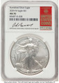 2024-W S$1 Burnished American Silver Eagle Coin NGC MS70 coin front image