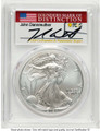 Bullionshark 2024-W S$1 Burnished American Silver Eagle Coin PCGS MS70 - Advanced Release - HAT770082079 