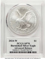 Bullionshark 2024-W S$1 Burnished American Silver Eagle Coin PCGS MS70 - Advanced Release - HAT770082079 
