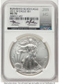 2012-W S$1 Burnished American Silver Eagle Coin NGC MS70 coin front image