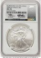 2008-W S$1 Burnished American Silver Eagle Coin NGC MS70 coin front image