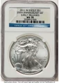 2011-W S$1 Burnished American Silver Eagle Coin NGC MS70 - 25th Anniversary Set - First Strike coin front image