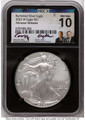 2023-W S$1 Burnished American Silver Eagle Coin NGCX 10 coin front image