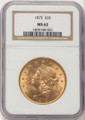Bullionshark 1875 $20 Gold Liberty Double Eagle NGC MS62 - HAT508254001 