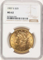 Bullionshark 1907-S $20 Gold Liberty Double Eagle NGC MS62 - HAT171492710 