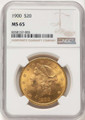 Bullionshark 1900 $20 Gold Liberty Double Eagle NGC MS65 - HAT572443041 