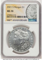 Bullionshark 2021-S $1 Modern Bullion Coin NGC MS70   Morgan Dollar 100th Anniversary - HAT789501014 