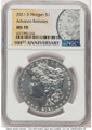Bullionshark 2021-D $1 Modern Bullion Coin NGC MS70   Morgan Dollar 100th Anniversary - Advanced Release - HAT774957001 