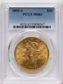 1893-S $20 Gold Liberty Double Eagle PCGS MS63 coin front image