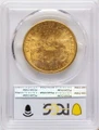 1893-S $20 Gold Liberty Double Eagle PCGS MS63 coin back image