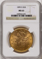 Bullionshark 1895-S $20 Gold Liberty Double Eagle NGC MS63 - HAT790463013 