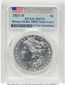 Bullionshark 2021-D $1 Modern Bullion Coin PCGS MS70   Morgan Dollar 100th Anniversary - First Strike - HAT771251025 