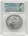Bullionshark 2021 $1 Modern Bullion Coin PCGS MS70   Morgan Dollar 100th Anniversary - CC Privy - First Day of Issue - HAT774119009 