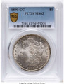 1890-CC S$1 Morgan Silver Dollar Coin PCGS MS63 coin front image