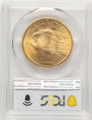 1907 $20 Saint Gaudens Double Eagle PCGS MS66 coin back image