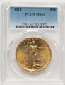 1915 $20 Saint Gaudens Double Eagle PCGS MS62 coin front image