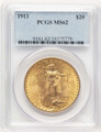 1913 $20 Saint Gaudens Double Eagle PCGS MS62 coin front image