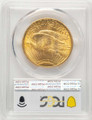 1909 $20 Saint Gaudens Double Eagle PCGS MS62 coin back image