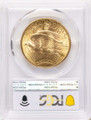 1920 $20 Saint Gaudens Double Eagle PCGS MS63 coin back image