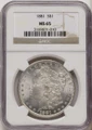 Bullionshark 1881 S$1 Morgan Silver Dollar Coin NGC MS65 - HAT791346007 