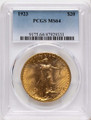 1923 $20 Saint Gaudens Double Eagle PCGS MS64 coin front image