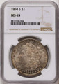 1894-S S$1 Morgan Silver Dollar Coin NGC MS65 coin front image