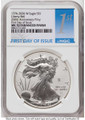 Bullionshark 2026-W S$1 American Silver Eagle Coin NGC MS70 - Enhanced - Liberty Bell Privy - First Day of Issue - HAT525154057 