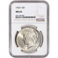 Bullionshark Peace Dollar NGC MS64 (Mixed Dates)