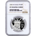 Bullionshark 2005-W $100 Platinum Eagle NGC PF70 UCAM 