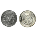 Bullionshark First & Last Year of Issue Morgan Dollar 2-Coin Set BU (1878 & 1921) 