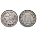 Bullion shark 1865-1889 Three Cent Nickel - Circulated