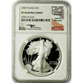 Bullionshark 1995-P Silver Eagle NGC PF70 UCAM John Mercanti Signed