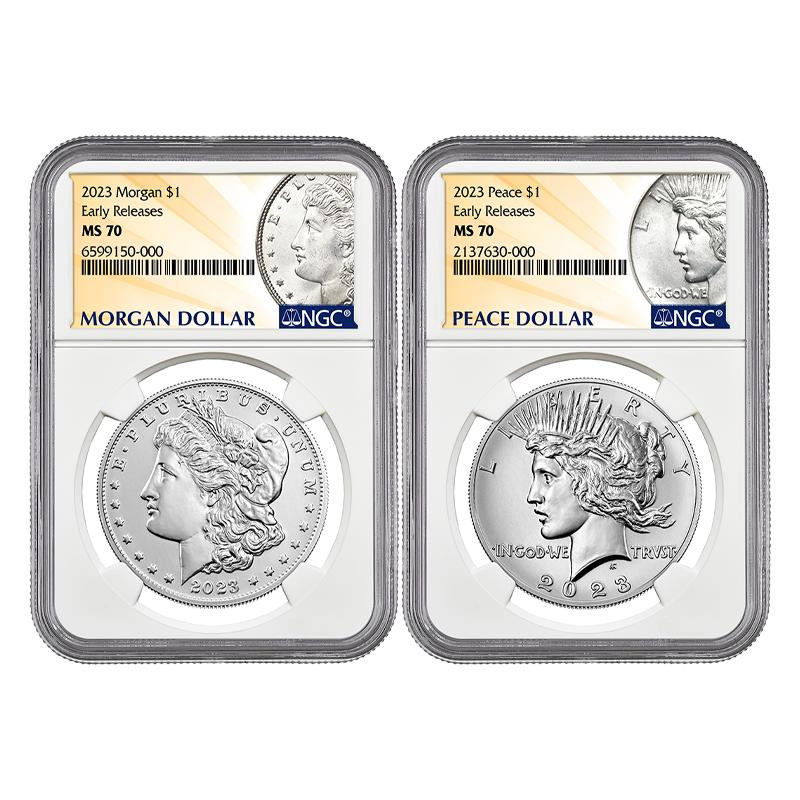 アメリカ2023年ピース1ドル銀貨 NGC MS70 2023 Peace Silver Dollar First Day of Issue MS70 | LCR Coin