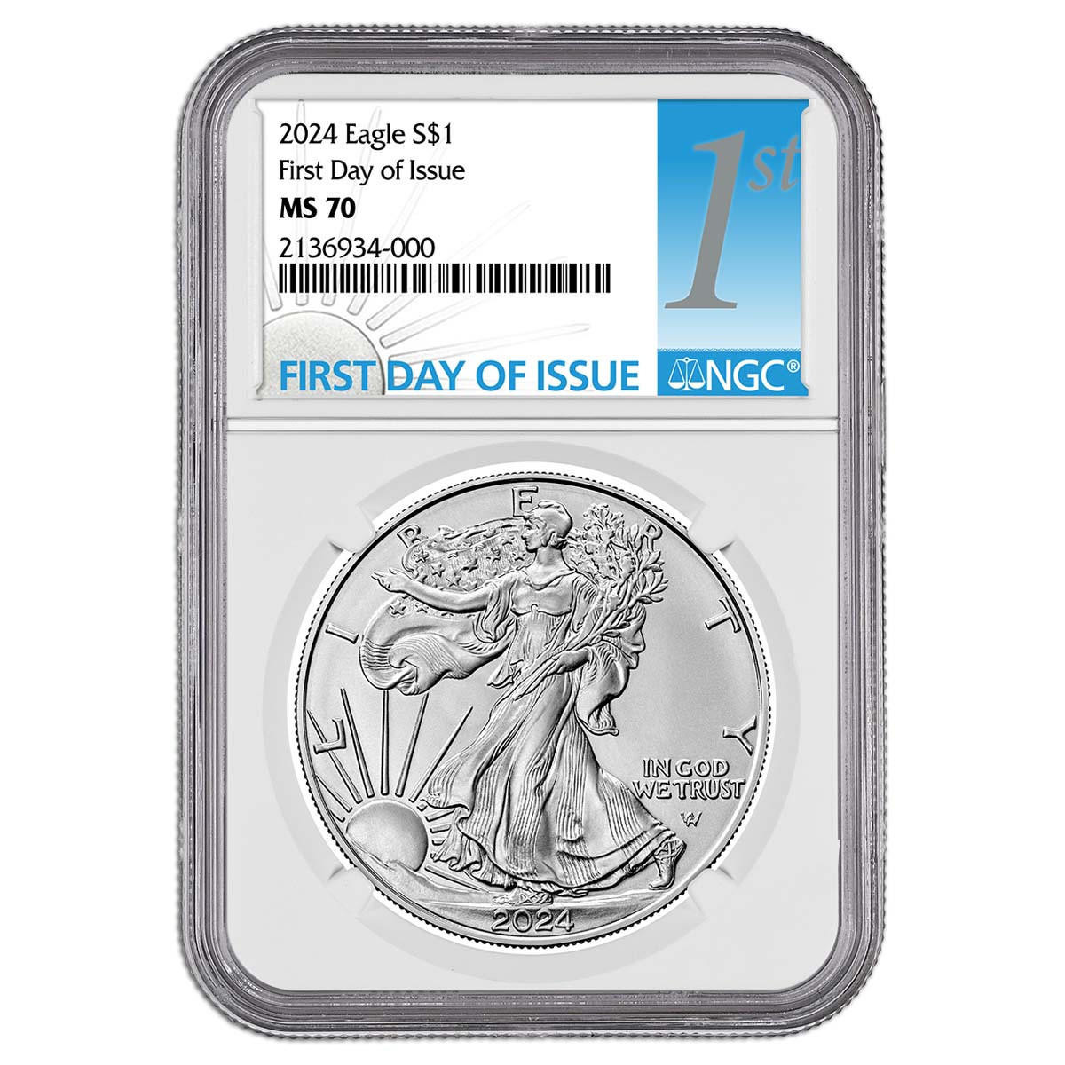 Buy 2024 (P) Silver Eagle NGC MS70 - First Star Privy 1 of First 50,000 ...