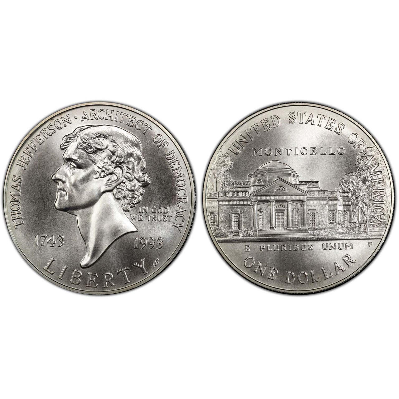 Buy 1993 Jefferson Dollar Brilliant Uncirculated online at Bullion