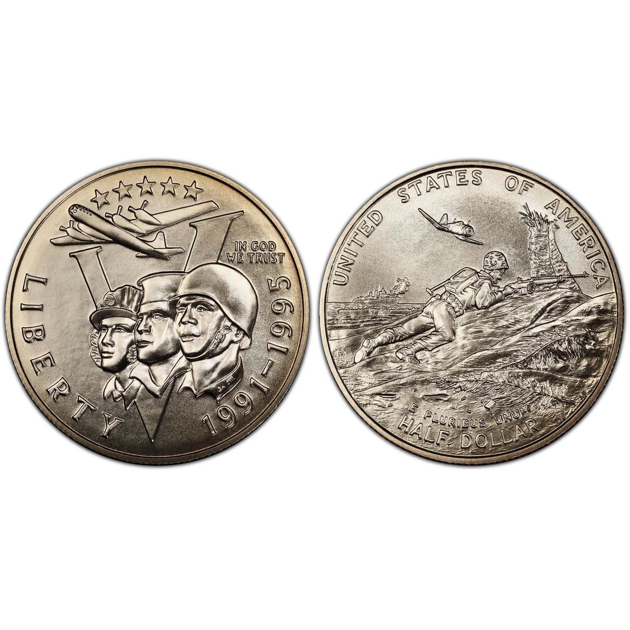 Buy 1993 WWII Half Dollar Brilliant Uncirculated (91-95) online at