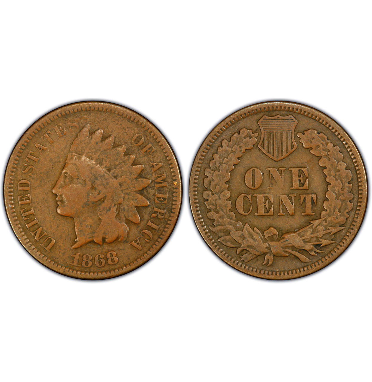 1868 Indian Head Penny at Bullion Shark.