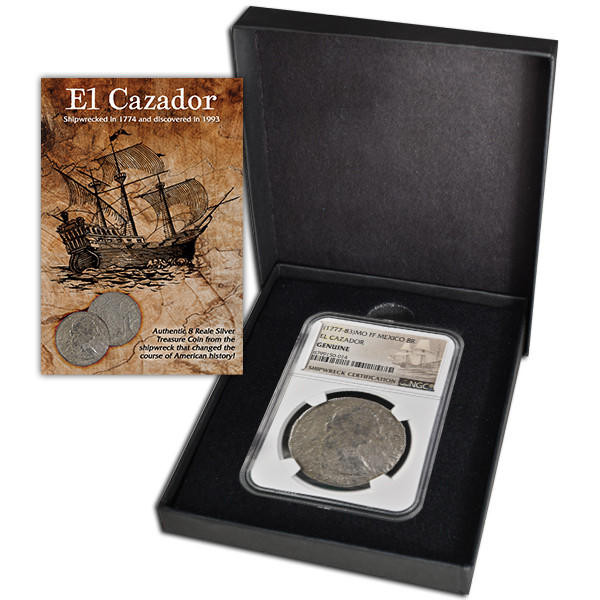 1777-83) El Cazador 8 Reales NGC - Shipwreck Certification