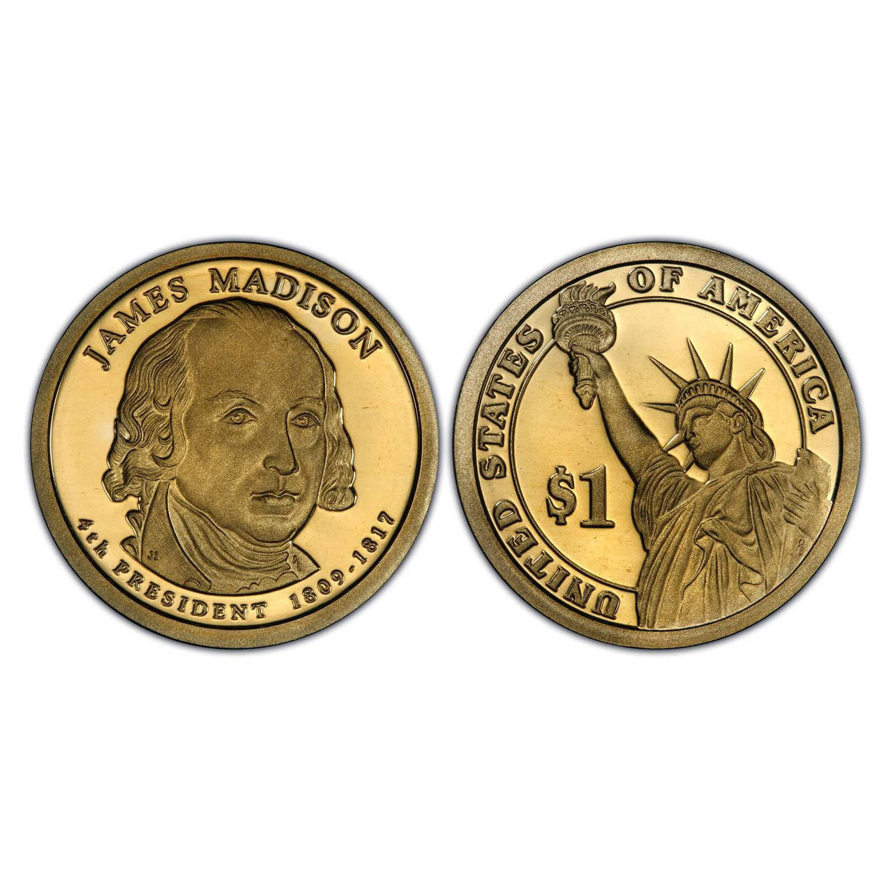 2007-S プルーフジェームス マディソンドル-NGC69カメオ！ Buy 2007-S James Madison Presidential Dollar - Proof online.