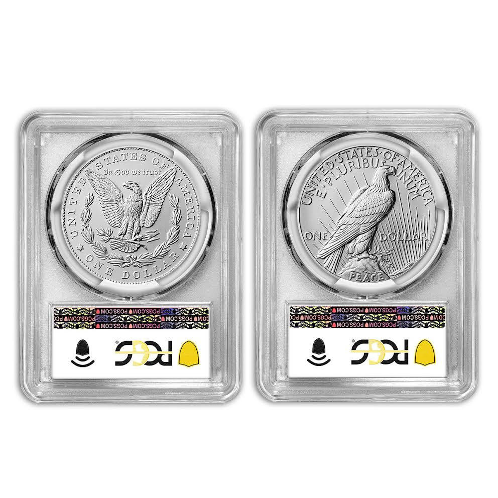 Buy 2024 Morgan & Peace Dollar PCGS MS70 FDOI Set Online
