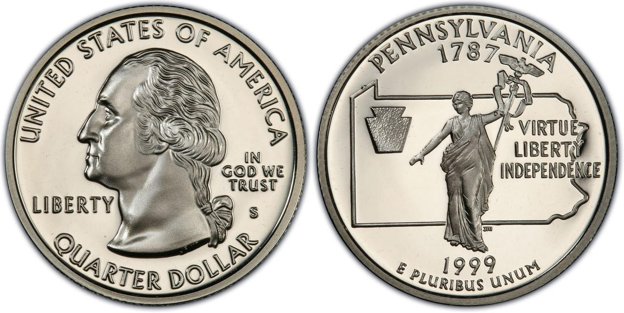 Buy 1999-S Pennsylvania State Quarter Choice Proof 90% Silver Online