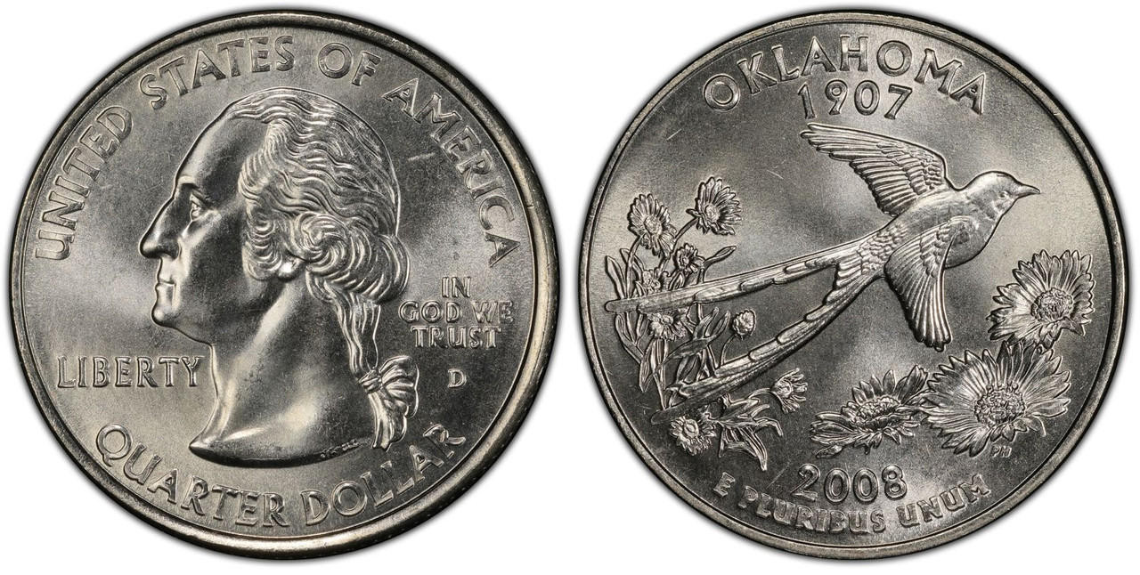 Buy 2008-D Oklahoma State Quarter BU Online