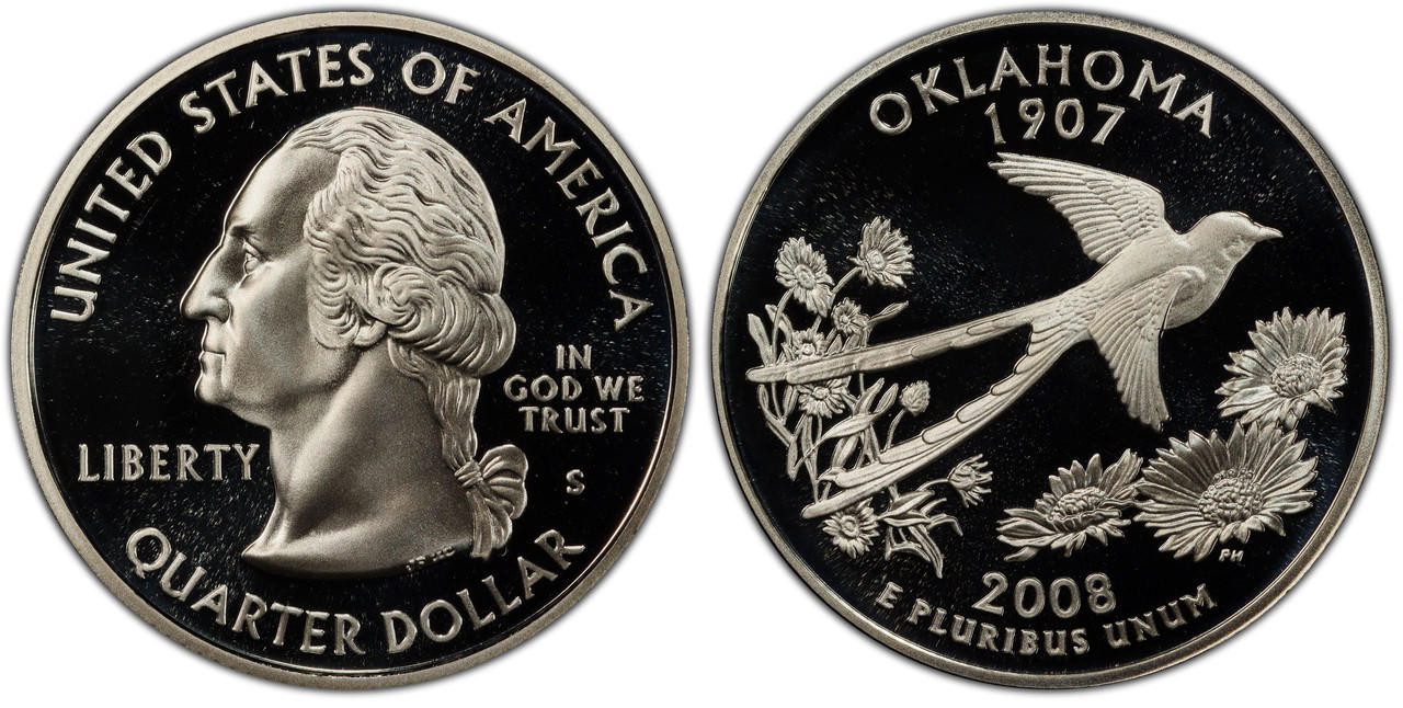 Buy 2008-S Oklahoma State Quarter Choice Proof 90% Silver Online
